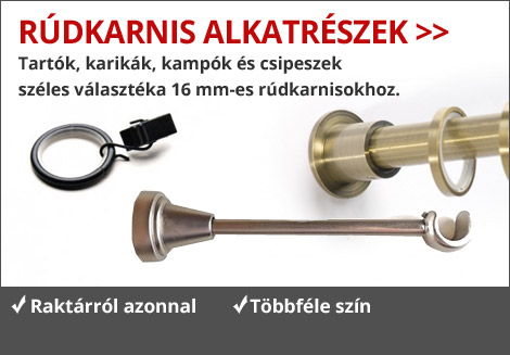 Alkatrészek 16 mm-es fém rúdkarnisokhoz