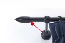 16mm végzáró Jégcsap fekete 2db/csomag