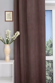 Bastia -sötétbarna színű dimout sötétítő függöny egyedi méretre varrva