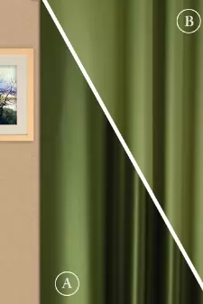 Pierrot - Kétoldalas oliva-zöld dimout sötétítő függöny egyedi méretre varrva