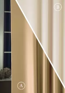 Pierrot - Kétoldalas Caffe latte-krém dimout sötétítő függöny egyedi méretre varrva