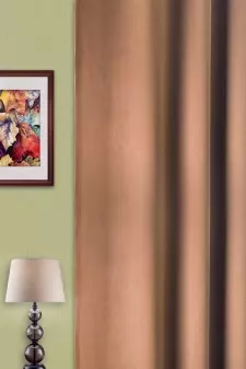 Hermes - Tejeskávé színű szaténfényű erezetmintás dimout sötétítő függöny egyedi méretre varrva