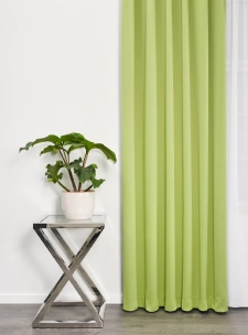 PETER 13 – kiwi zöld sima szövésű üni dimout sötétítő függöny   egyedi méretre varrva