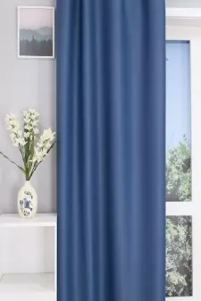 PETER 27 - Brillantkék színű, sima szövésű üni dimout sötétítő függöny egyedi méretre varrva