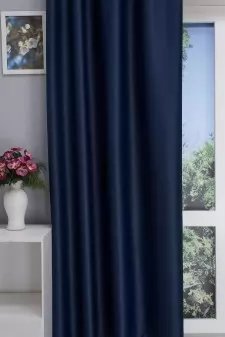 PETER 28 - Sötétkék, sima szövésű üni dimout sötétítő függöny egyedi méretre varrva