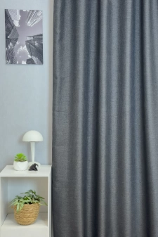 Joseph - Grafitszürke színű kétoldalas, rusztikus dimout sötétítő függöny egyedi méretre varrva