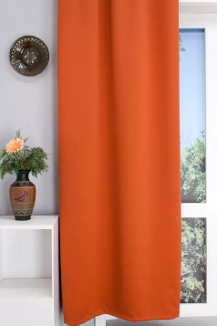 Pittsburgh - rozsdabarna színű dimout sötétítő függöny egyedi méretre varrva