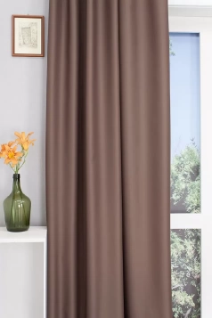 Pittsburgh - sötétbarna színű dimout sötétítő függöny egyedi méretre varrva