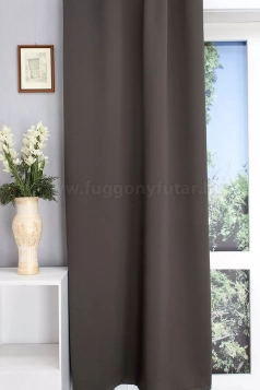 Pittsburgh - sötét, barnásszürke színű dimout sötétítő függöny egyedi méretre varrva