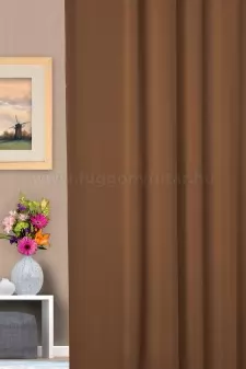 Barna színű üni dimout sötétítő függöny egyedi méretre varrva