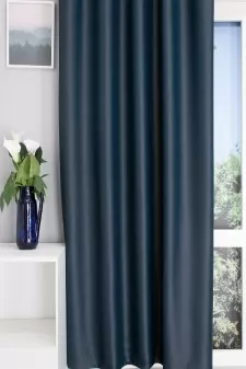 Sötétkék üni dimout sötétítő függöny egyedi méretre varrva