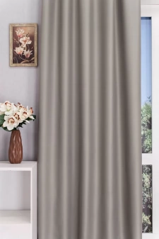 Ezüst színű üni dimout sötétítő függöny egyedi méretre varrva