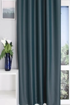 Farmerkék színű üni dimout sötétítő függöny egyedi méretre varrva