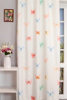Lourdes - Pillangós dekor függöny egyedi méretre varrva