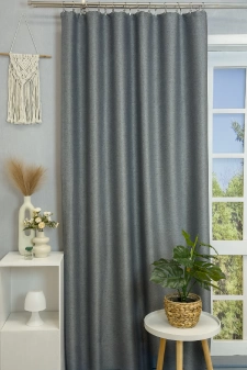 Island - grafitszürke színű, hőszigetelő sötétítő thermo dimout függöny, szórt mintával, vastag egyedi méretre varrva