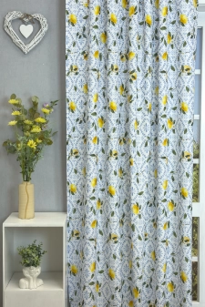 Limoncello - Citromos impregnált vászon dekor és abrosz anyag egyedi méretre varrva