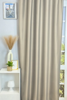 Darnel - Szürkésbarna színű kétoldalas dimout sötétítő függöny egyedi méretre varrva