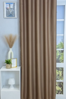 Darnel - Csokoládé barna színű kétoldalas dimout sötétítő függöny egyedi méretre varrva