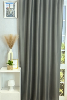 Darnel - Antracit szürke színű kétoldalas dimout sötétítő függöny egyedi méretre varrva