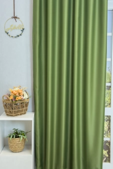 Darnel - Olivazöld színű kétoldalas dimout sötétítő függöny egyedi méretre varrva