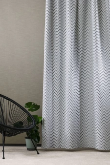 Playa - Szürke színű kétoldalas, geometrikus mintájú kültéri dekor egyedi méretre varrva