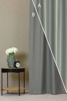 Rusztik - Szürke színű kétoldalas dimout sötétítő függöny egyedi méretre varrva