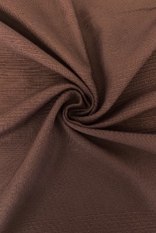 Barna, oszloposan csíkos vászon dekor függöny egyedi méretre varrva