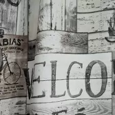 Havanna - Barna nyomott mintás blackout függöny egyedi méretre varrva