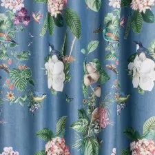 Dorset - Növény és madár mintás dimout sötétítő, dekorációs függöny egyedi méretre varrva