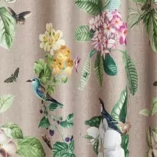 Dorset - Növény és madár mintás dimout sötétítő, dekorációs függöny egyedi méretre varrva