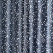 Gilbert  - Kék színű domború mintás dekor függöny egyedi méretre varrva