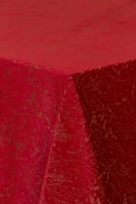 Eldan - Bordó-arany színű  nyomott mintás karácsonyi abrosz és dekor anyag egyedi méretre varrva