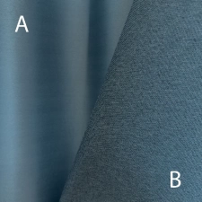 Rusztik - Denim kék színű kétoldalas dimout sötétítő függöny egyedi méretre varrva