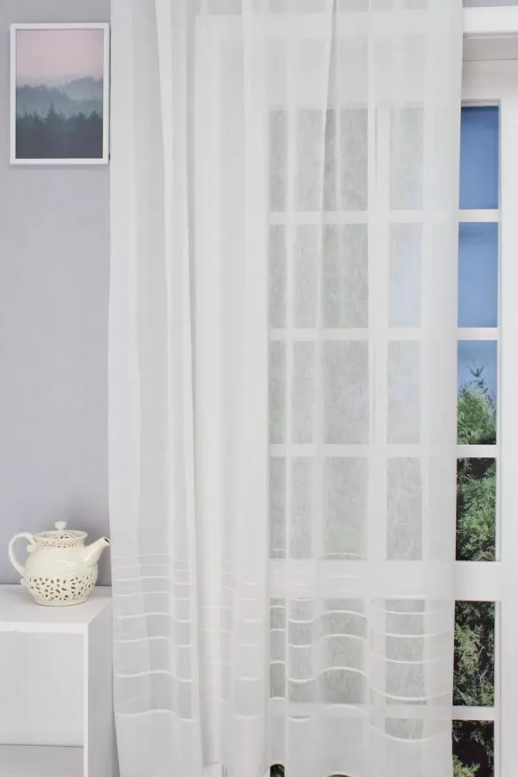Noémi - Ecrü színű sable függöny 1010040175
