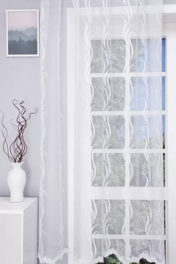 Bordűrös, indás jacquard függöny 7088-220