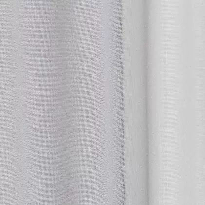 Ezüst szürke, fényes jacquard függöny, ólomzsinóros egyedi méretre varrva