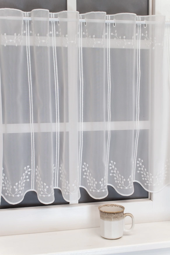 Ecrü hímzett vitrázs függöny V/882/60/02