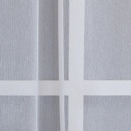 Fehér fényes fényáteresztő függöny egyedi méretre varrva