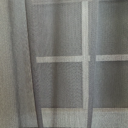 Rosemary - Sötétszürke selymes fényű jacquard függöny egyedi méretre varrva