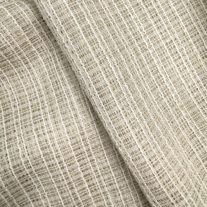 Espoo - Drapp színű rusztikus vastagszálú struktúr függöny egyedi méretre varrva