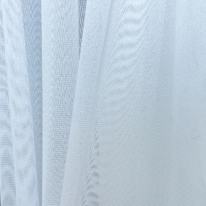 Platina - Fehér színű fényes félorganza függöny  egyedi méretre varrva