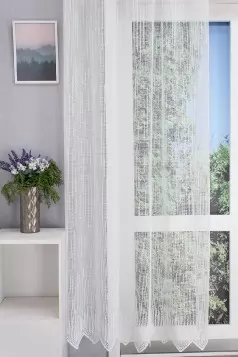 Rece csipkés fehér jacquard függöny  egyedi méretre varrva