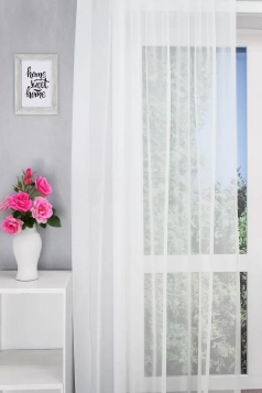 Istanbul - fehér színű, prémium fényáteresztő voile függöny egyedi méretre varrva