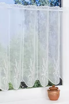 Fehér himzett levendulás  vitrázs/45/10 Toscana egyedi méretre varrva