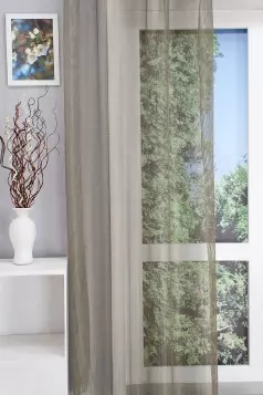 Aster – arany-fekete rugalmas jacquard függöny egyedi méretre varrva