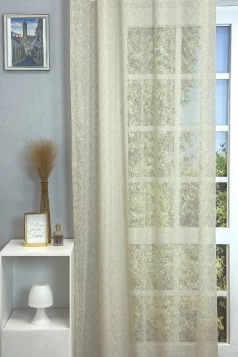 Reims - Arany színű csillogó szálbeszövéses lágy esésű sablé függöny egyedi méretre varrva