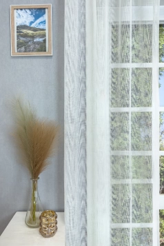 Etna - Törtfehér színű rusztikus tetrasablet függöny egyedi méretre varrva