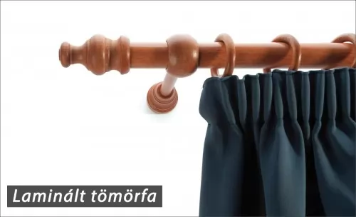 28mm laminált tömörfa karnisszett, cseresznye, 140 cm