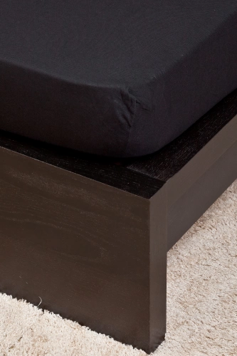 Naturtex Jersey fekete lepedő 80-100x200 cm