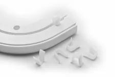 Szögletes lezáró műanyag függönysínhez, 6 db/cs